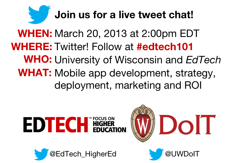 EdTech Tweetchat - University of Wisconsin Team